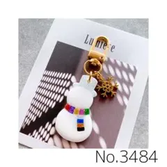 【3484】SnowMa 箱推し 推し色 雪だるまチャーム