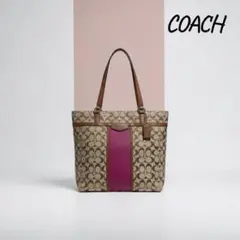 コーチ デンプシートート シグネチャー キャンバス レザー ワン
