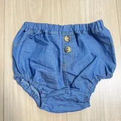 ママラク デニムブルー ショートパンツ ブルマ80cm