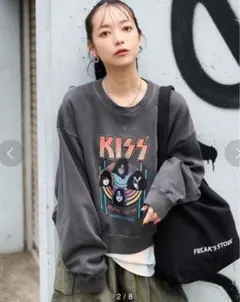 フリークストアKISSトレーナー　チャコールグレー