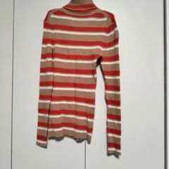 ストライプ柄長袖ニット Mサイズ