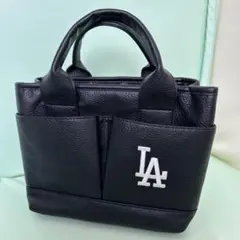 LA刺繍黒トートバッグ