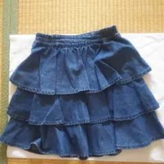 ☆美品☆メゾピアノ デニムフリルスカート Lサイズ160㎝