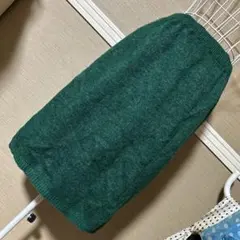 レトロ古着 ✧ラメ✧ ニット 緑色のスカート ヴィンテージ 古着