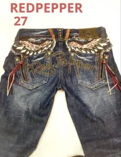 Red Pepper　刺繍　フレア　デニムパンツ　　ジーンズ