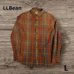 LLBean フランネルシャツ ネルシャツ 鬼フェード 襤褸 グランジ Lのサムネイル