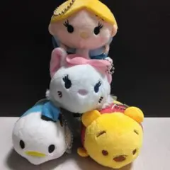 アリス・マリー・ドナルド・プーさん 　ツムツム　ぬいぐるみキーホルダー