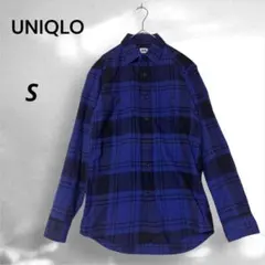 UNIQLO ユニクロ メンズ 長袖 シャツ チェック柄 ネルシャツ S