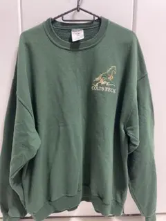 【JERZEES】ダークグリーン クルーネック トレーナー