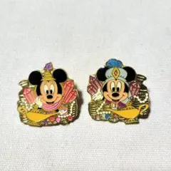 ミッキー・ミニー ピンバッジ 2個セット