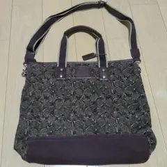 【新品】COACH コーチ オリーブグリーン キャンバス トートバッグ