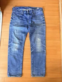 未着用 レッドカード×ブルーワーク コラボ ストレッチ デニムパンツ 30 