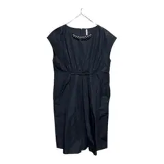 ユナイテッドアローズ　フォーマルドレス　ワンピース　黒　M　　装飾付き　日本製