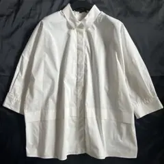 【UNTITLED 】7分袖フォルムシャツ　ホワイト