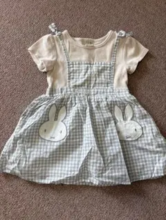 petit main ミッフィ　サロペットワンピース 90cm