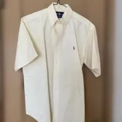 Ralph Lauren 黄色ストライプ　ボタンダウンシャツ　海外サイズS