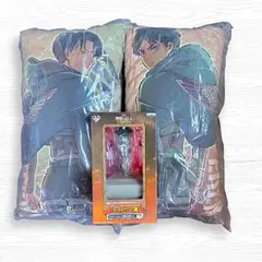 進撃の巨人 一番くじ ラストワン賞 ミカサフィギュア エレン リヴァイクッション