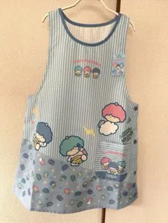 新品タグ付き　エプロン　サンリオ　ゴロピカドン　水色　スモック　匿名配送