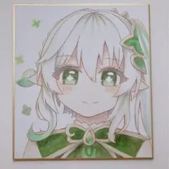 原神 ナヒーダ 手描き イラスト 色紙 おまけ付き