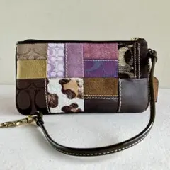Coach y2k Wristlet Suede Patchwork Rare