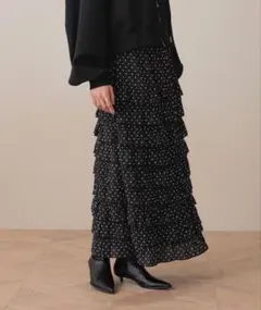 LOWRYSFARM フリルスカート ドット