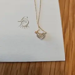 Samantha Tiaraハート型ストーン付きネックレス