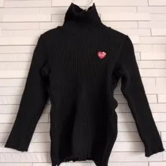 KP 黒のハイネック長袖カットソー