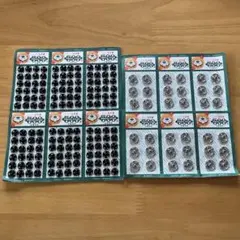 スナップボタンセット 黒と銀色