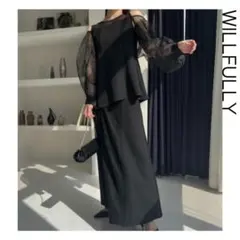 WILLFULLY オーガンジーボレロ　スカート　セットアップ　洗える　結婚式