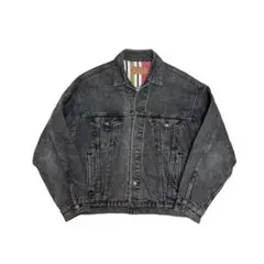 80s Levi's 70417 black denim jacket