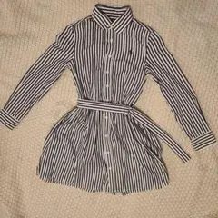 POLO ラルフローレン ストライプシャツ ワンピース 130cm