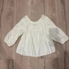 GAP オフショルダー ホワイトシャツ XS