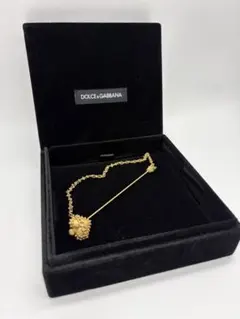 箱付 美品 ドルチェアンドガッバーナ ネックレス ハート 薔薇 DG
