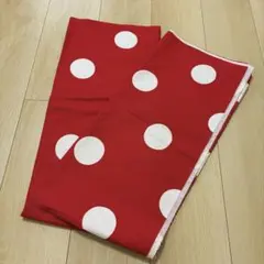 生地　布地　赤　水玉　ドット