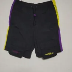 美品 アディダス ハーフパンツ ブラック パープル イエロー