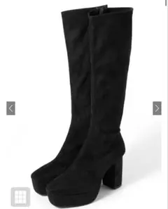 GRL チャンキーヒールロングブーツ ci413 スエード SW ロングブーツ