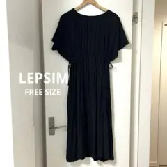 LEPSIM マタニティワンピース ロング　黒 2way 授乳OK 美品 夏◎