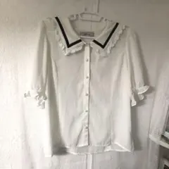 Ank Rouge 半袖ブラウス セーラー マリン