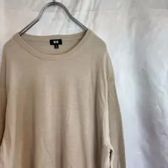 UNIQLO ユニクロ メリノクルーネックセーター ナチュラル サイズXL