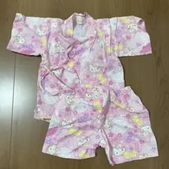 ピンクのキャラクター甚平 95cm