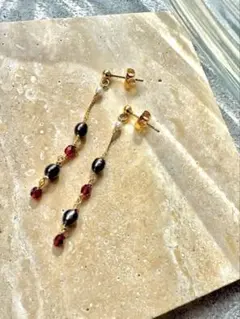 淡水パールロングピアス