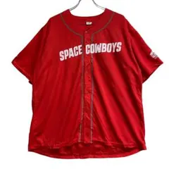 スペースカウボーイズ　半袖Tシャツ　XL　赤　ベースボールシャツ【4911】
