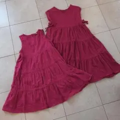 姉妹お揃い ティアードワンピース 120.140