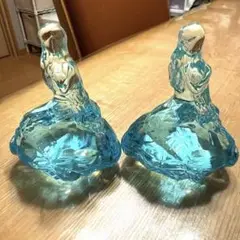 ライトブルー マーメイド　フィギュリン 置物　2つセット　未使用　箱なし