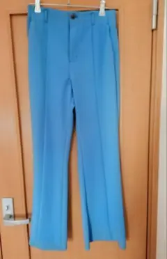GUブルー ストレートパンツ レディース