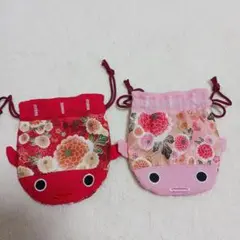 金魚巾着2個セット
