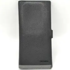 ■極美品 プラダ 長財布 レザー 二つ折り 札入れ ブラック グレー