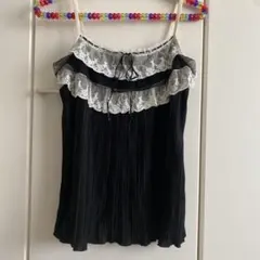 y2k キャミソール ロリータ 平成ギャル　フリル　レース　可愛い