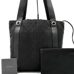 ブルガリ ロゴマニア ビーゼロワン トートバッグ 肩掛け A4可能 黒 BVLGARI ブルガリ ロゴマニア ビーゼロワン ハンドバッグ デニム