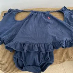 Ralph Lauren ネイビー フリルワンピース 9M